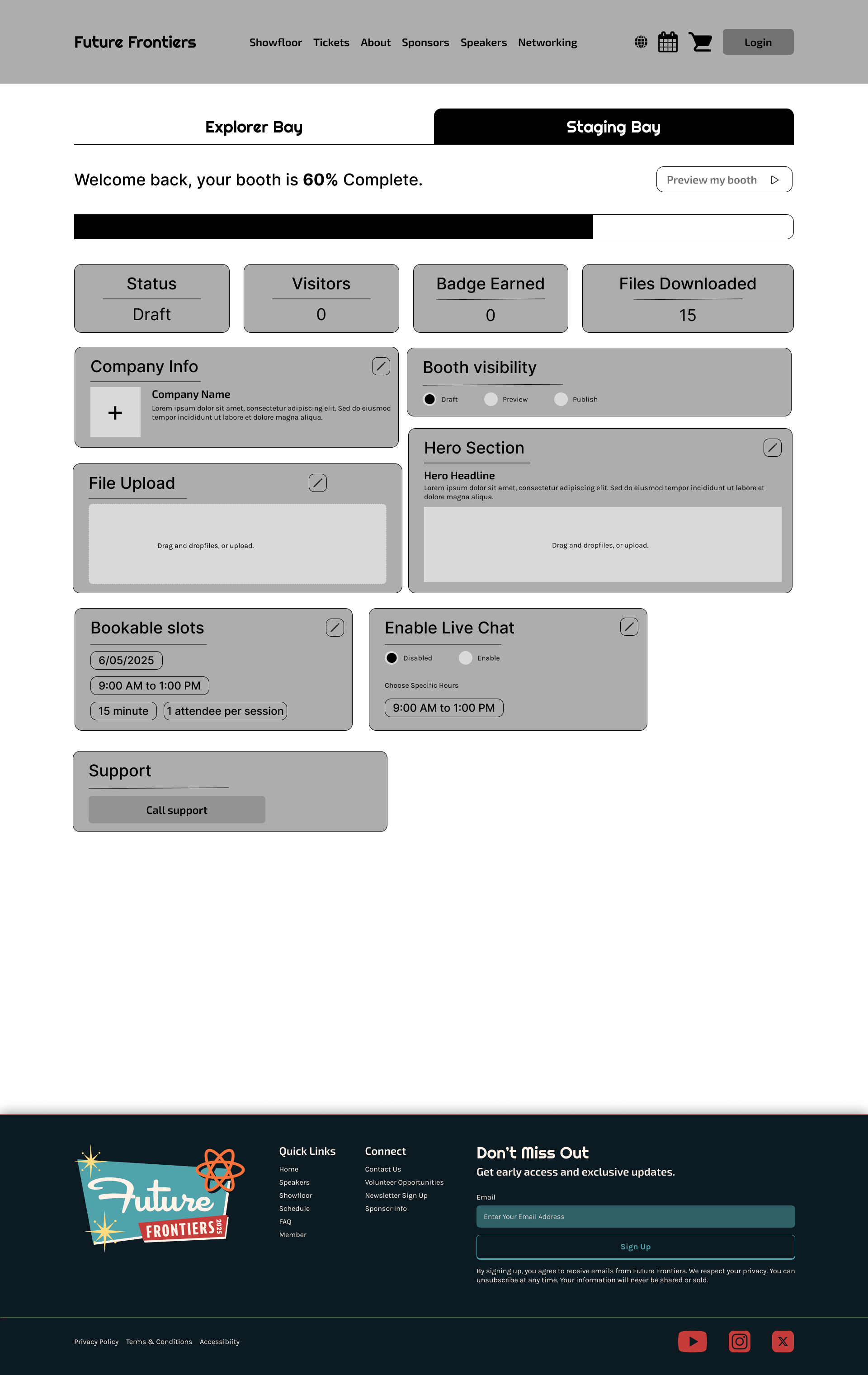 Staging Bay Wireframe