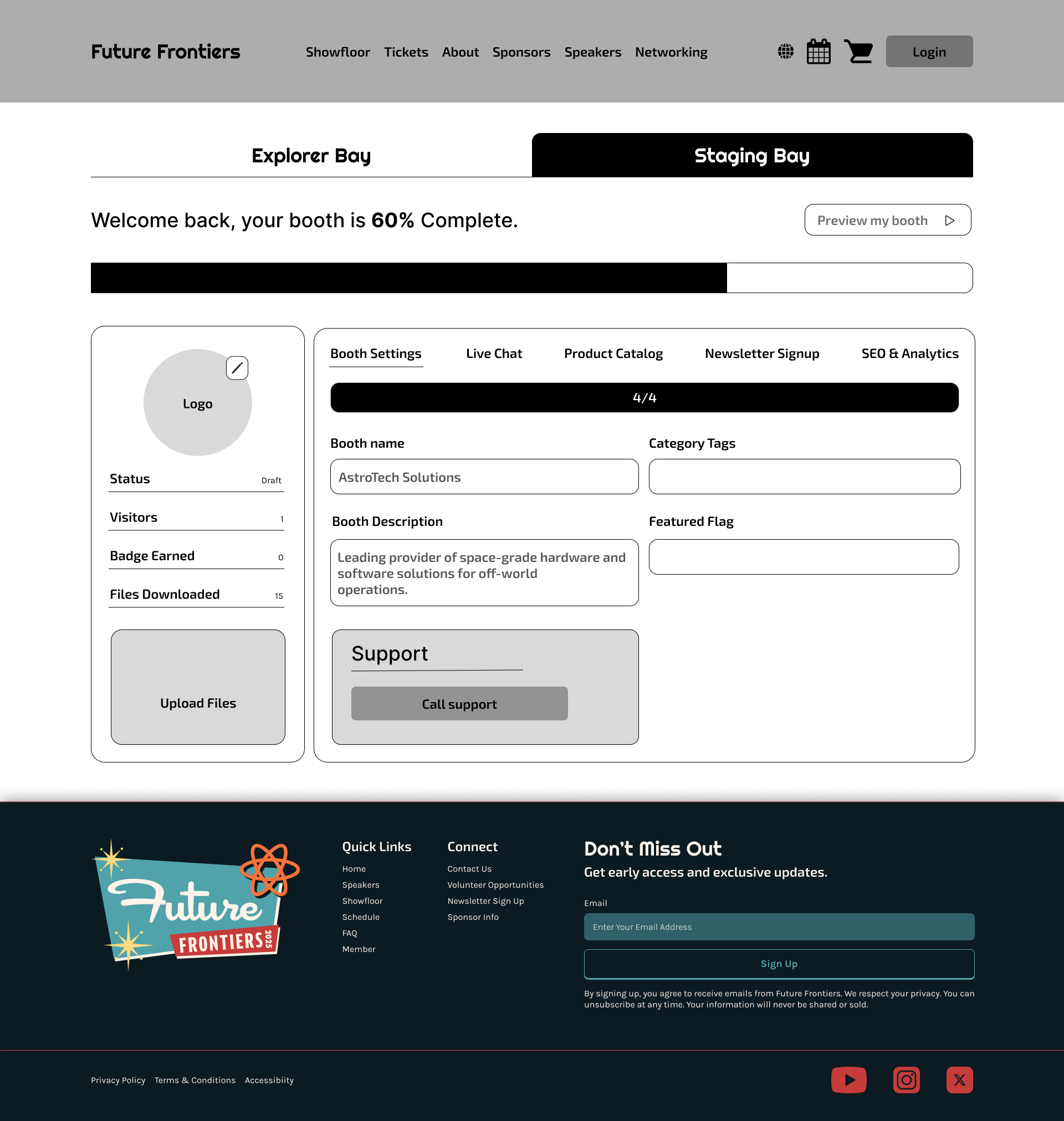 Staging Setup Wireframe