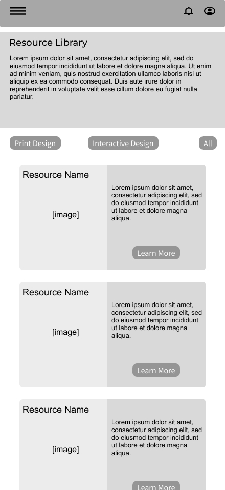 Industry Opportunities Wireframes